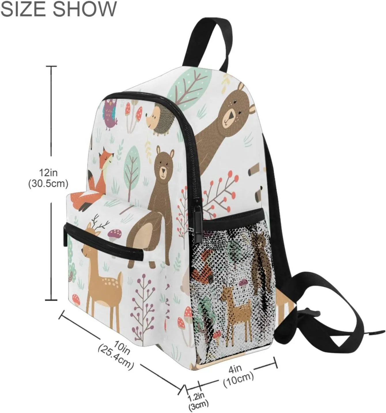 Cute Kids Back Pack Fox And Bear Todder Backpack Lightweight Preschool Kindergarten Book Bag Practical and Durable Daycare Bag for Travel,Toys