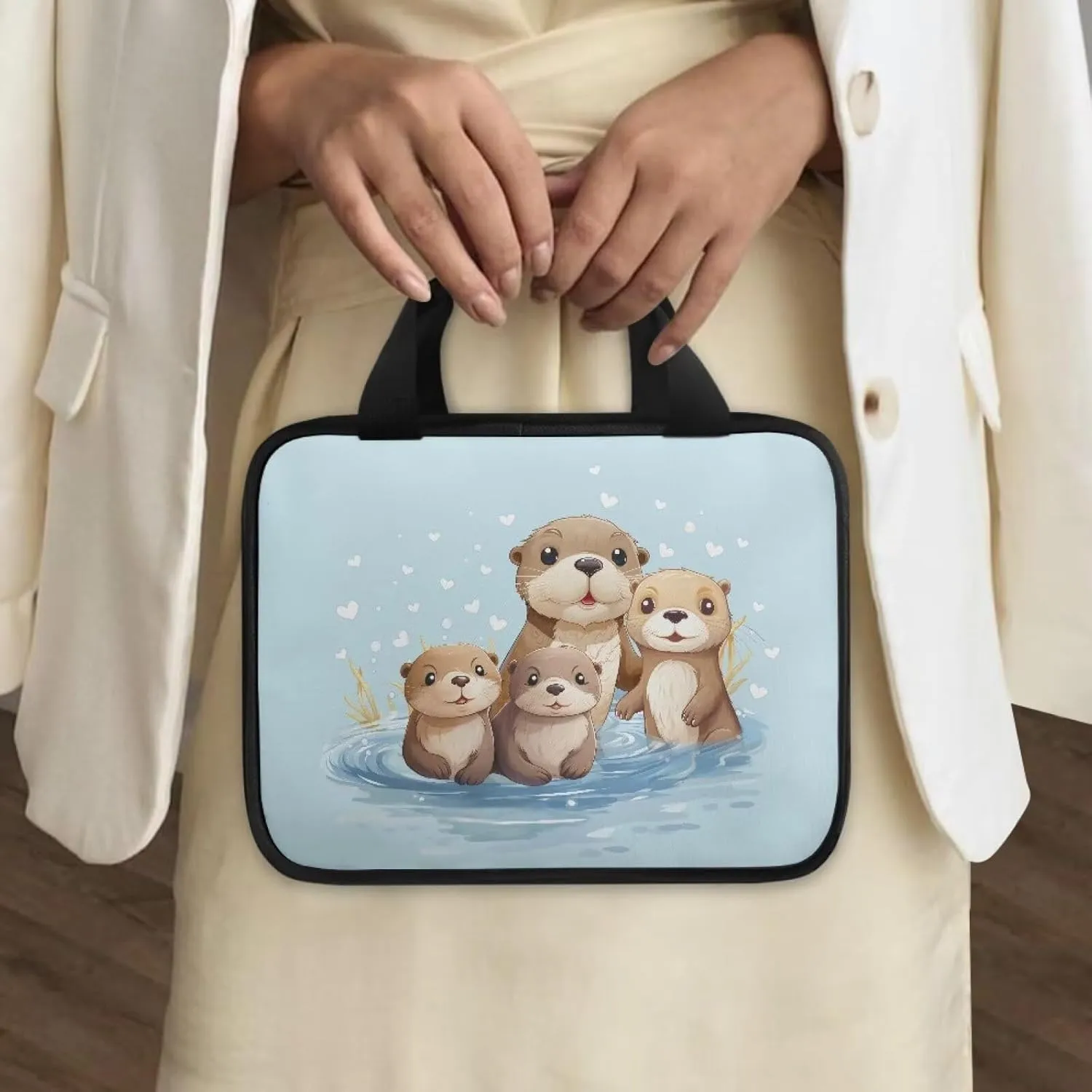 Cute Patterns Bible Cover Bible Case for Women Canvas Bible Tote Bag with Built-in Pocket Handle Church Book Cover