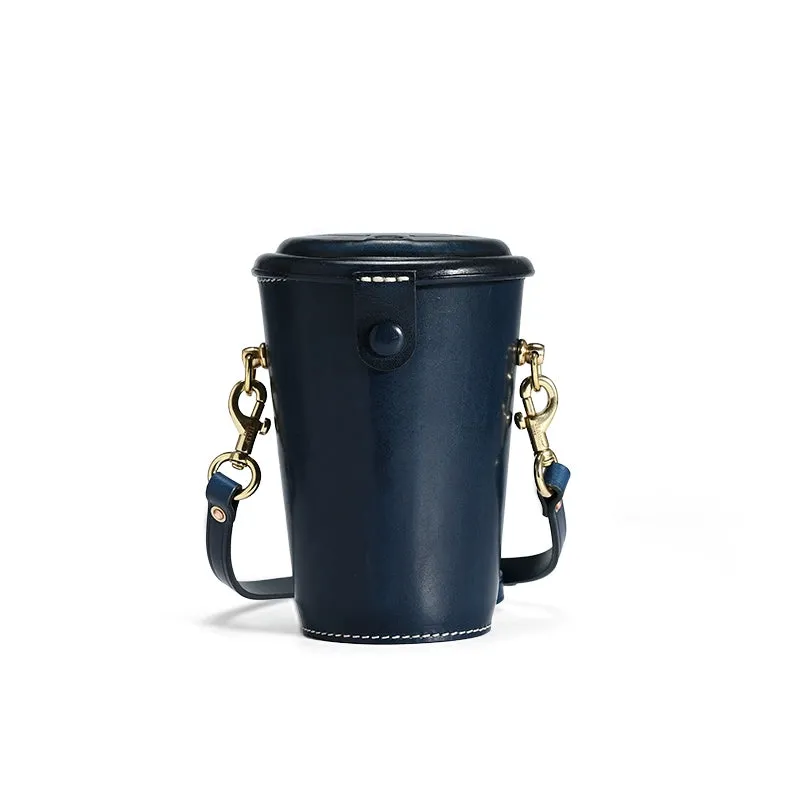 Cylinder Leather Crossbody Bag