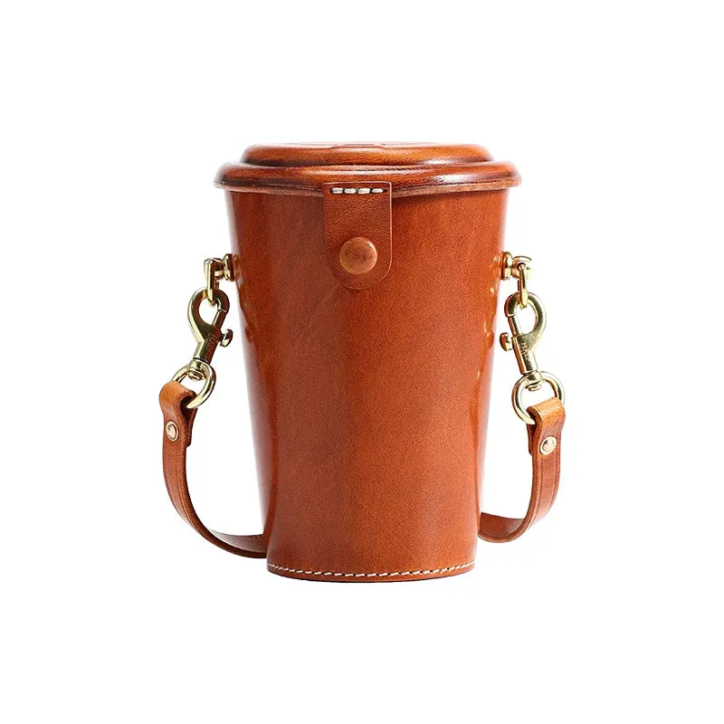 Cylinder Leather Crossbody Bag