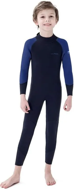 Dark Lightning 3/2mm Kids Wetsuit for Boys and Girls, Neoprene Thermal Swimsuit, Toddler/Junior/Youth One Piece Wet Suits for Scuba Diving