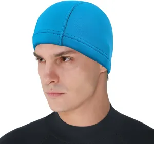 DEHAI Neoprene Diving Hood Wetsuit Swimming Caps for Womens Mens Youth, 2mm 3mm Thermal Water Beanie Hat Keep Long Hair Dry for Curly Locs Braids
