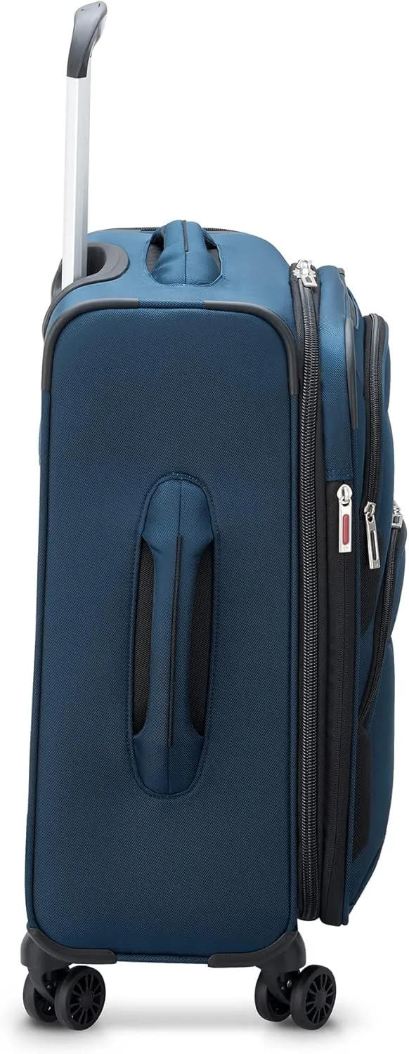 DELSEY PARIS Sky Max 2.0 Softside Expandable Luggage with Spinner Wheels, Blue, Carry-on 21 Inch