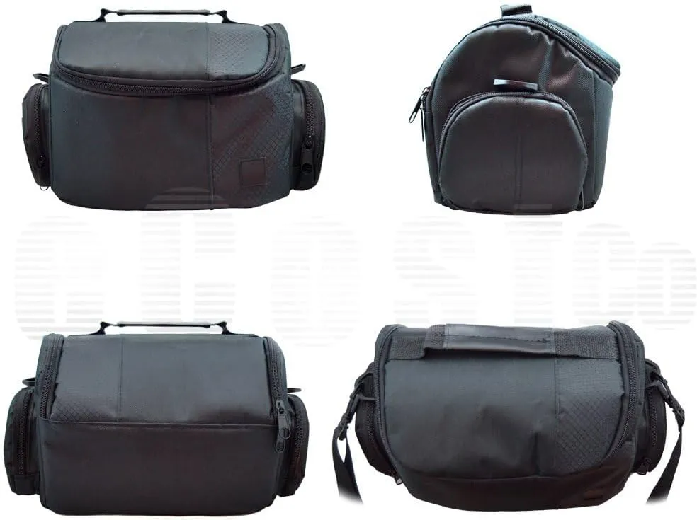 Deluxe Large Digital Camera / Video Padded Carrying Bag / Case for Nikon, Sony, Pentax, Olympus Panasonic, Samsung, and Canon DSLR Cameras & eCostConnection Microfiber Cloth