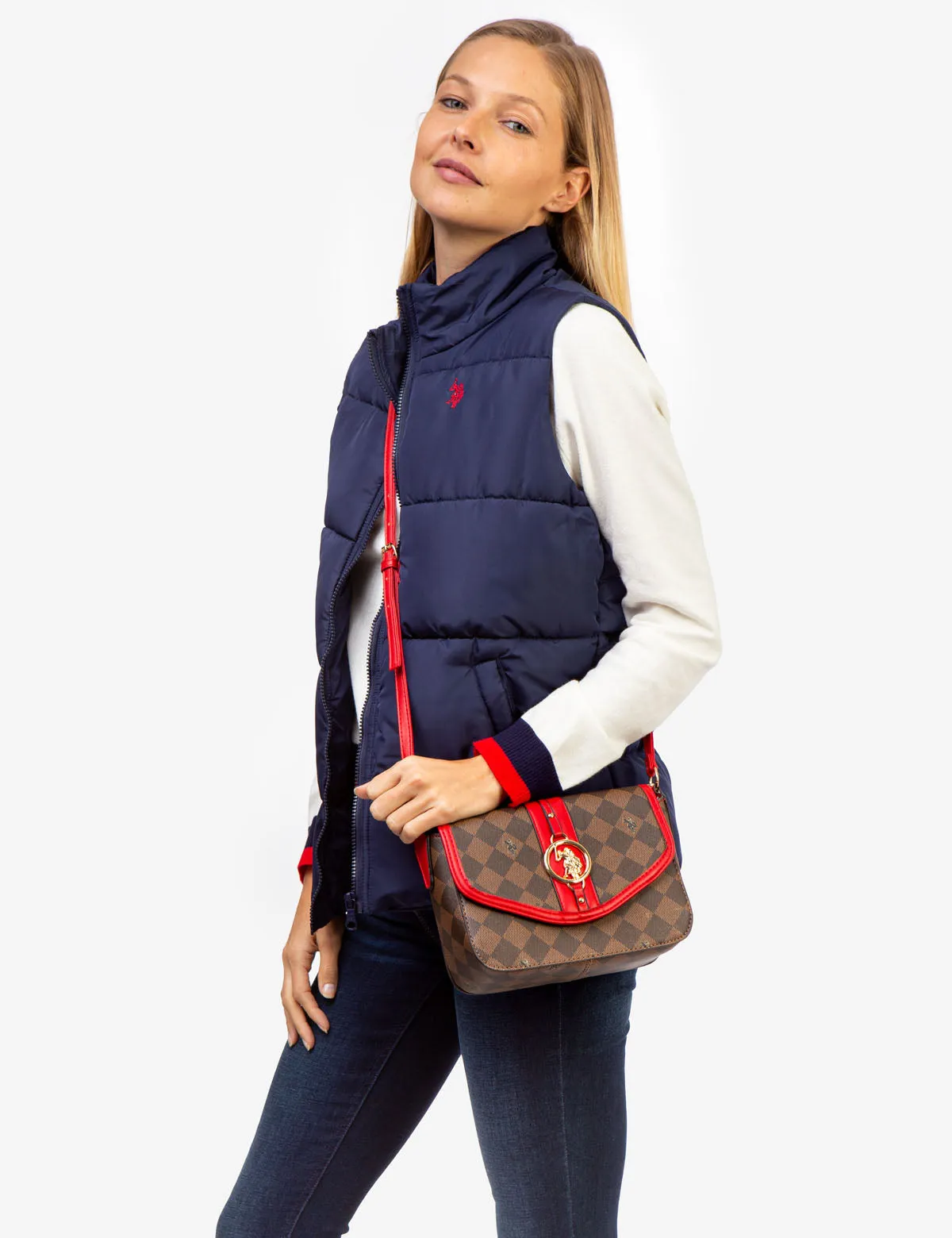 DIAMOND MEDALLION CROSSBODY BAG