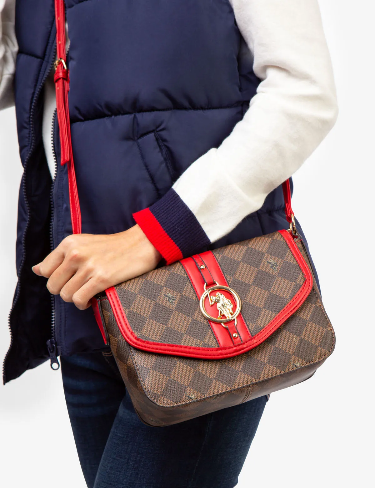 DIAMOND MEDALLION CROSSBODY BAG