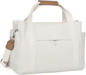 Didida Tote Bag for Women, Multi-Pocket Canvas Tote Bag with Compartments,Hand or Shoulder Large Capacity for Travel,Work