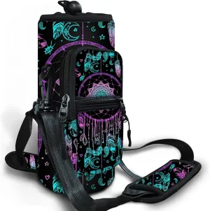 Dinky Water Bottle Carrier Bag with Adjustable Shoulder Strap - Neoprene Pouch Sleeve for Hiking, Camping and Fishing - Compatible with 32 oz, 40 oz Bottles