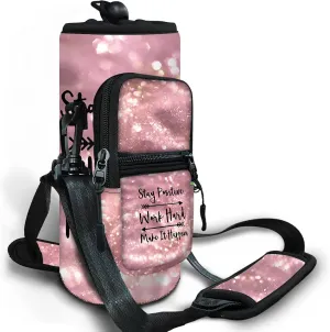 Dinky Water Bottle Carrier Bag with Adjustable Shoulder Strap - Neoprene Pouch Sleeve for Hiking, Camping and Fishing - Compatible with 32 oz, 40 oz Bottles