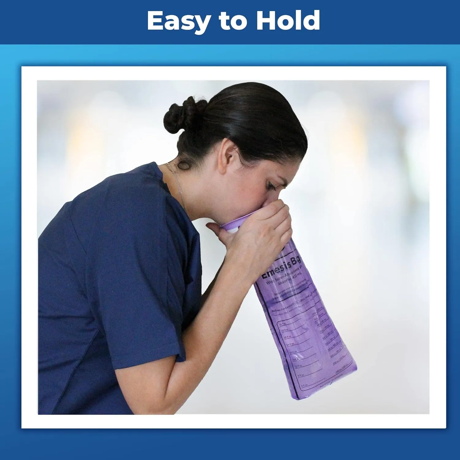 Disposable Emesis CareBag with Super Absorbent Pouch- Absorbs 16 oz.– 20 Vomit Bags- No More Leaks and Splashes- Single Use- Reduces Odors - Medical Grade- by Cleanis