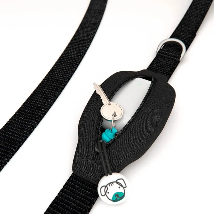 Dog Lead With Poop Bag Holder - Rainbow