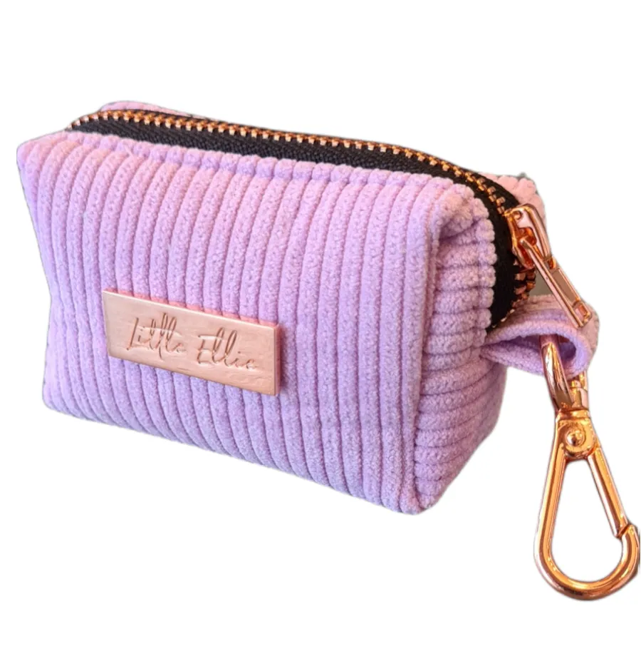 Dog Poop Bag Holder LUXE| Lilac Corduroy