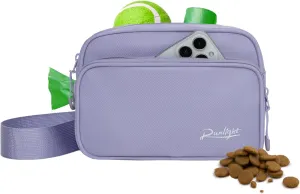 Dog Training Treat Pouch Fanny Pack,Dog Waist Belt,Dog Walking Bag Crossbody with Poop Bags,Puppy Treat Bag Training Pouch (Purple)