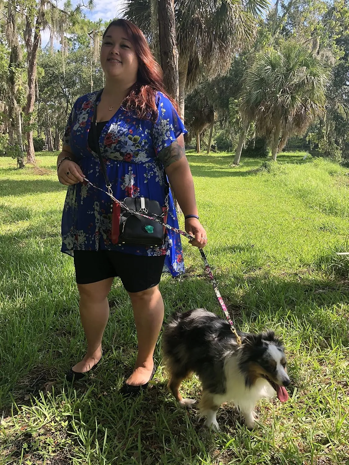 Dog Walking Bag - Poop Bag Dispenser - Dog Treat Bag - Hand Free Wear 3 Ways