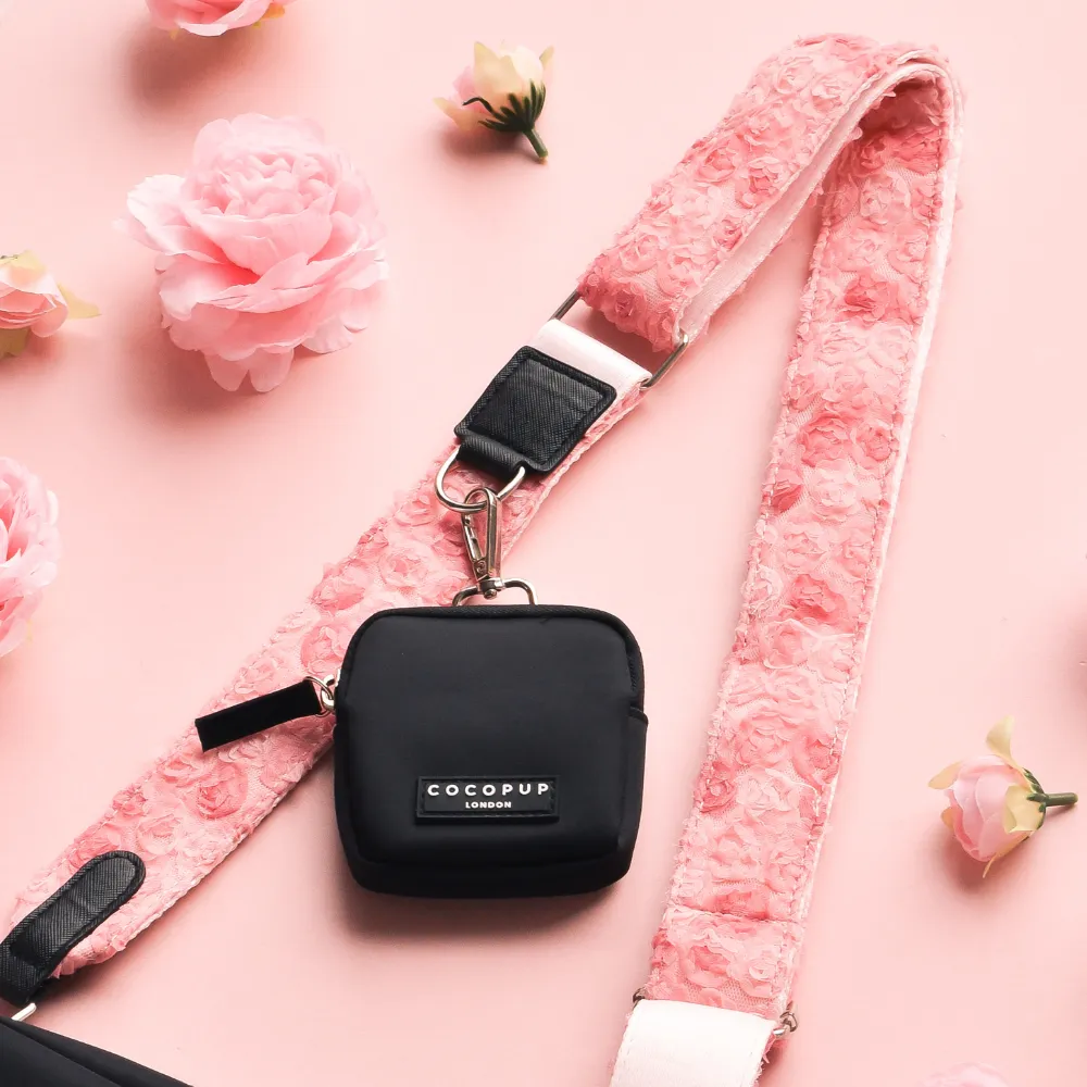 Dog Walking Black Bag Bundle - Peony Pup