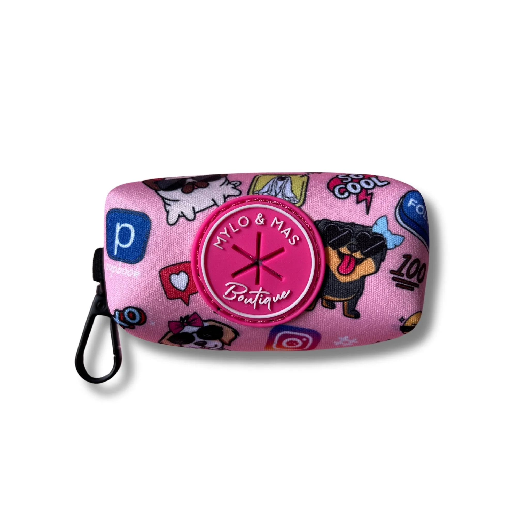 Dog Waste Bag Holder - Social Media Star Pink