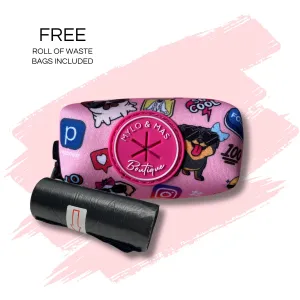 Dog Waste Bag Holder - Social Media Star Pink