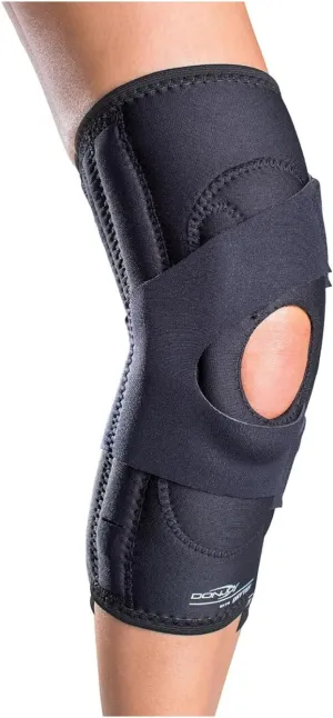 DonJoy Lateral J Patella Knee Support Brace with Hinge: Neoprene, Right Leg, Medium