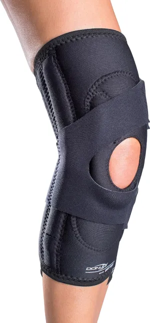 DonJoy Lateral J Patella Knee Support Brace with Hinge: Neoprene, Right Leg, Small