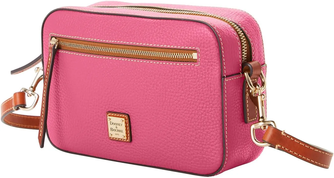 Dooney & Bourke Women's Camera Zip Crossbody in Pebble Grain Leather, Small Handbag with Adjustable Shoulder Strap