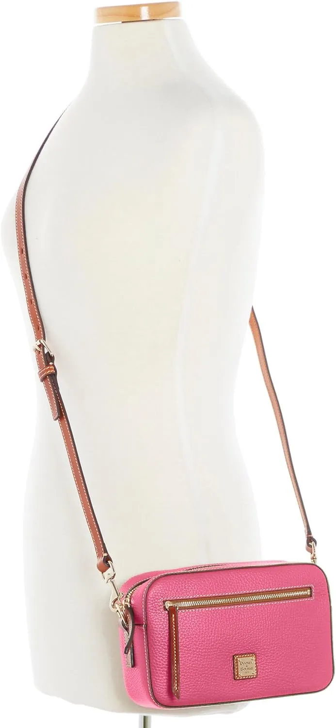 Dooney & Bourke Women's Camera Zip Crossbody in Pebble Grain Leather, Small Handbag with Adjustable Shoulder Strap
