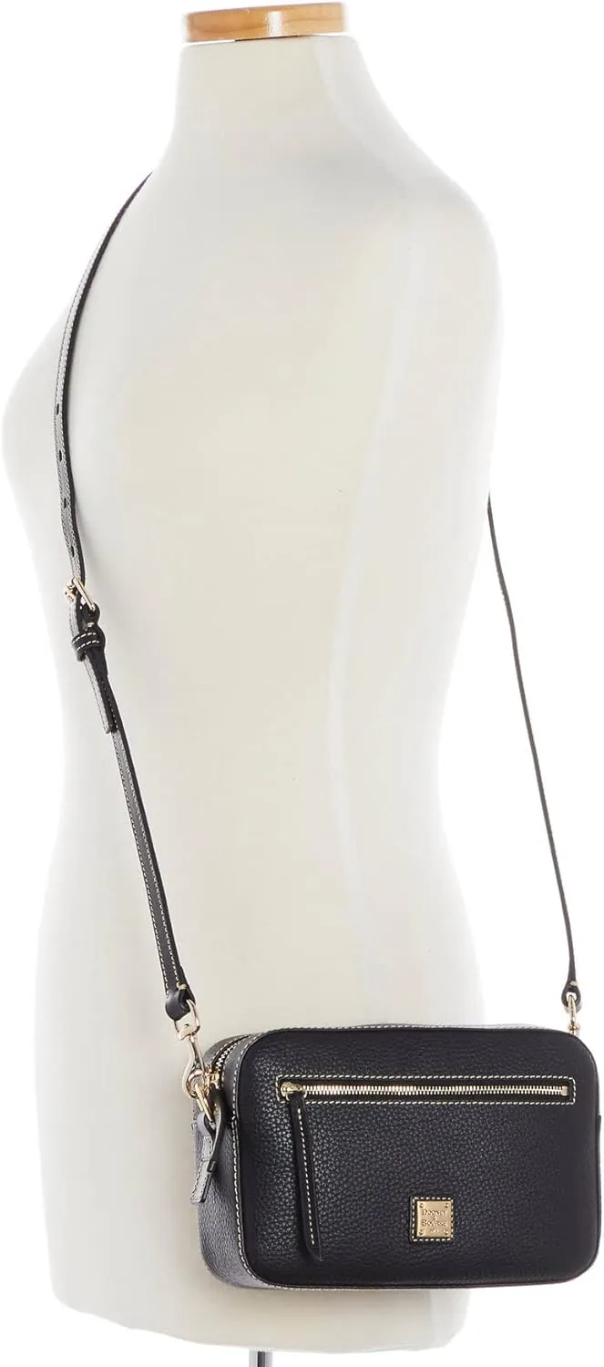 Dooney & Bourke Women's Camera Zip Crossbody in Pebble Grain Leather, Small Handbag with Adjustable Shoulder Strap
