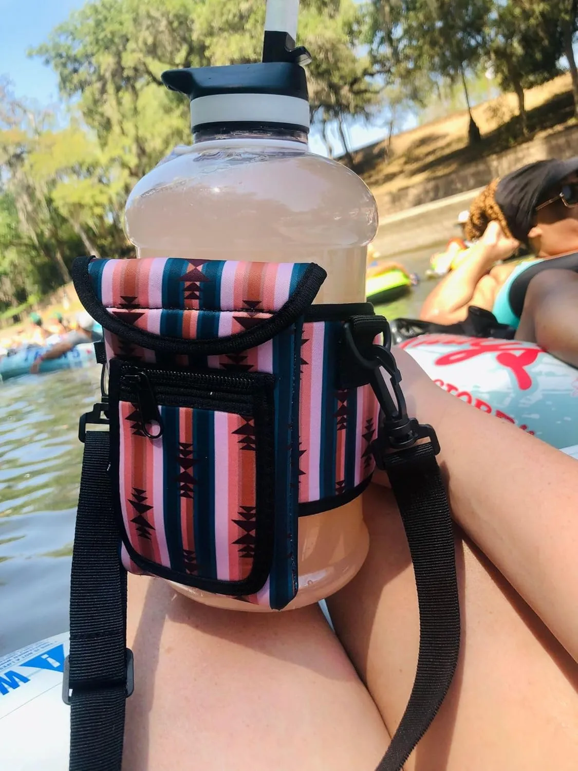 Drink Handlers Around Drink Wrap with Pocket Purse - Versatile Water Bottle Holder with Strap, Ideal for Gym, Travel, Running - 30-40oz Tumbler, Carrier Bag, Butterfly
