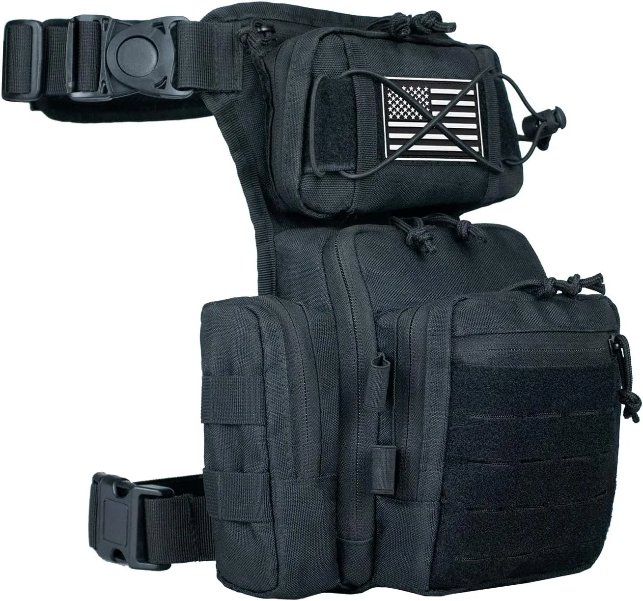 Drop Leg Bag For Men Women Military Tactical Leg Pouch Motorcycle Scratch-resistant Tool Work Thigh Pouch Outdoor Activities Molle Pack For Metal Detecting Fishing Leg Bags