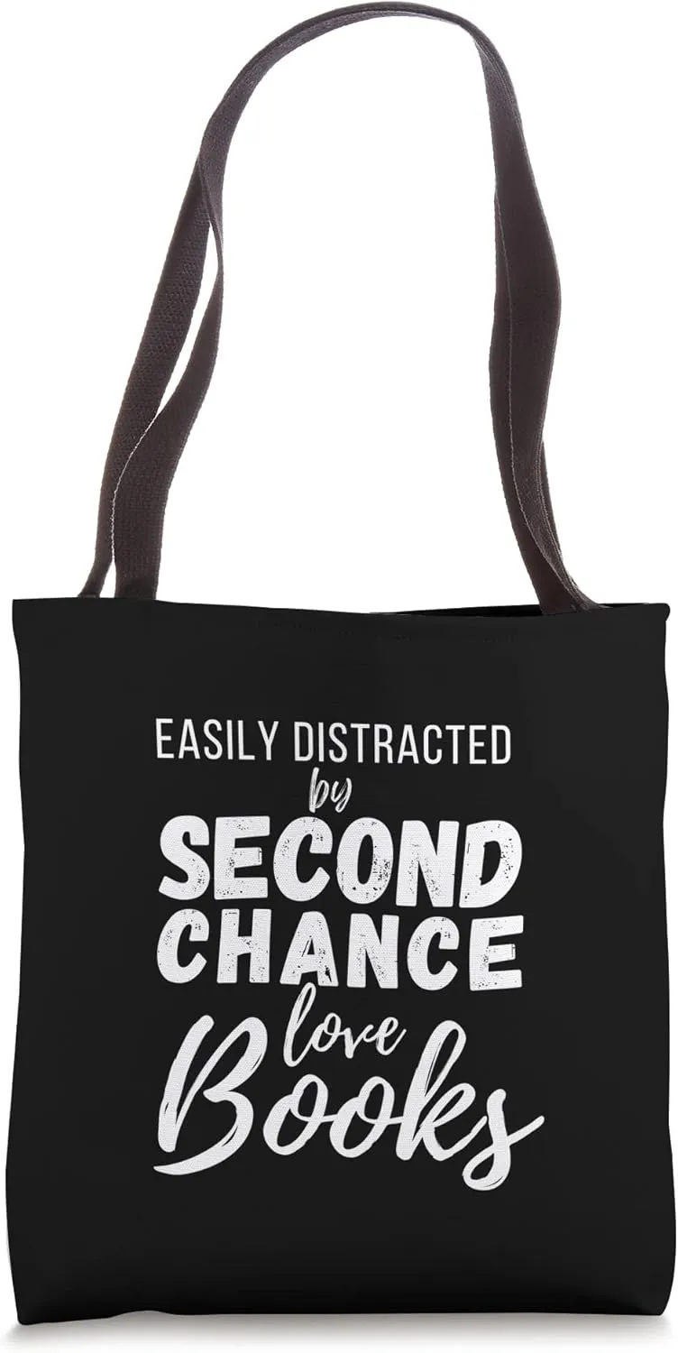 Easily Distracted by Second Chance Love Books Tote Bag