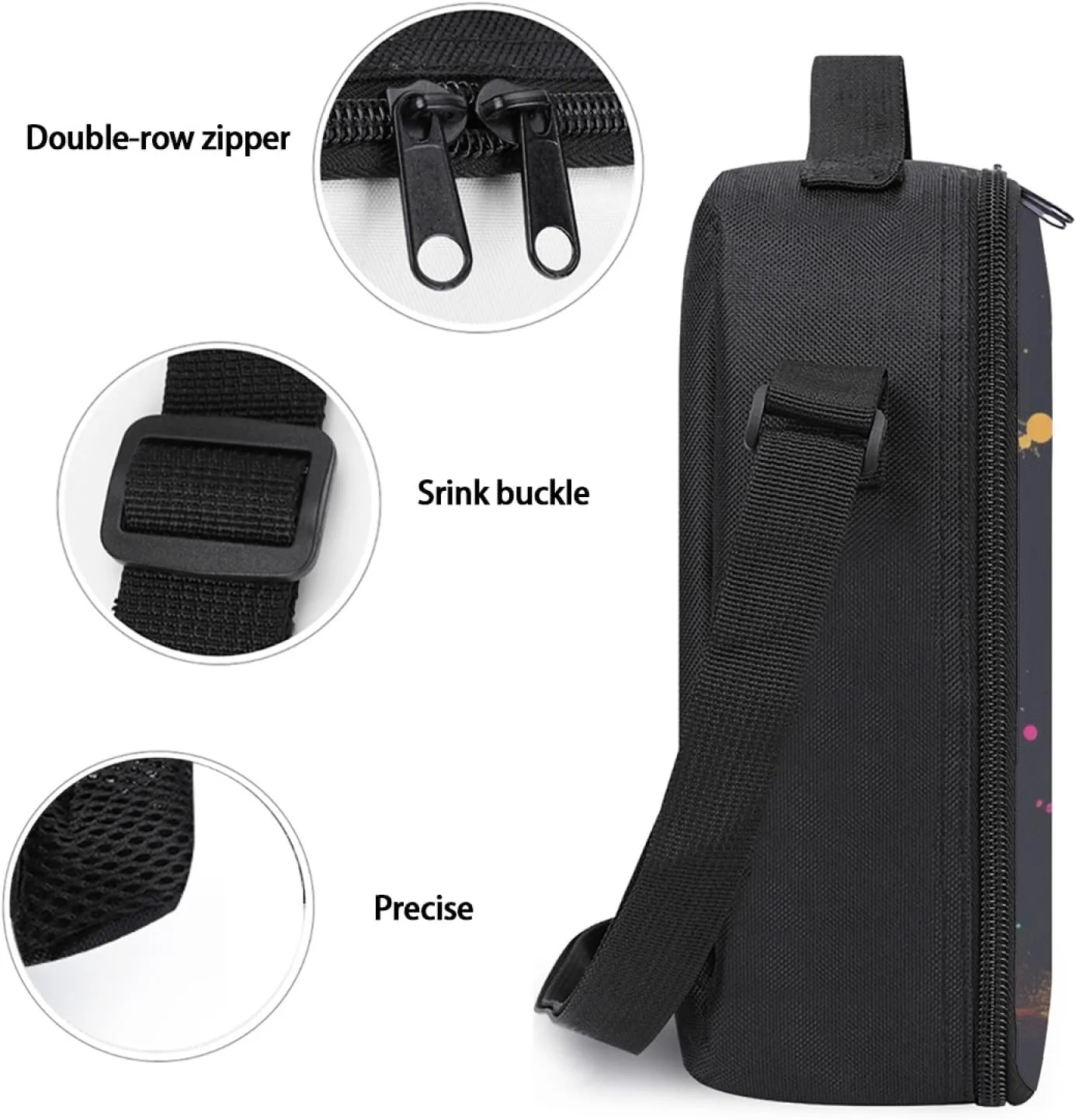 Elephant Lunch Box Insulated Lunch Bag for Women Men Reusable Large Capacity Lunchbox with Shoulder Strap Small Leakproof Cooler Food Bento Tote Bag for Work Travel Picnic