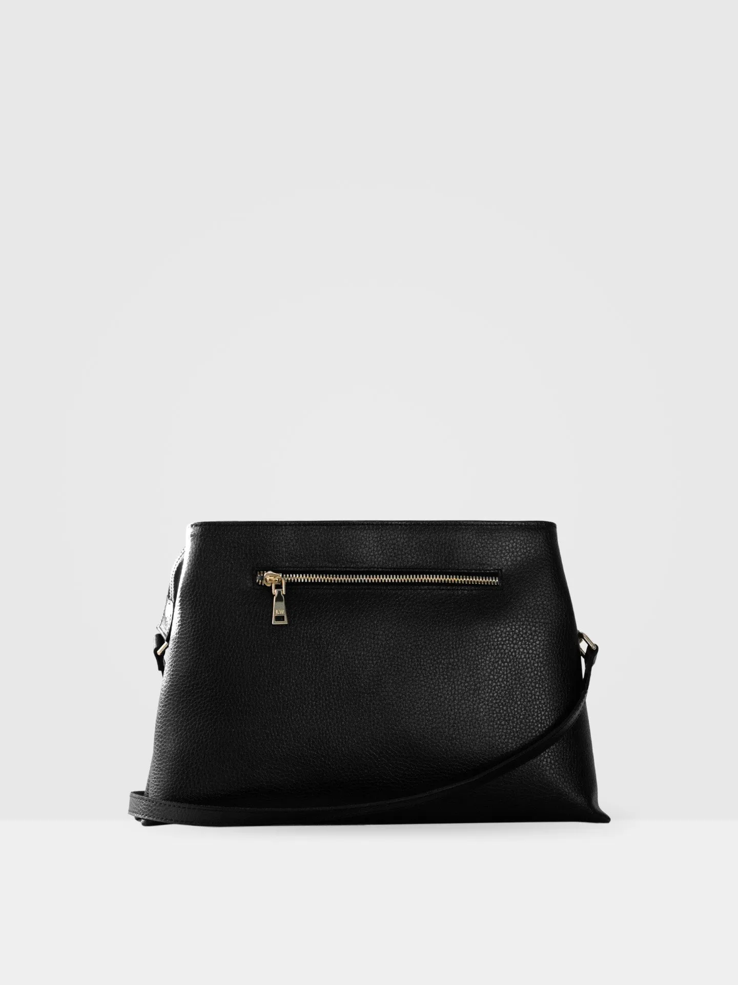Elm Crossbody Pouch Bag in Black & Gold