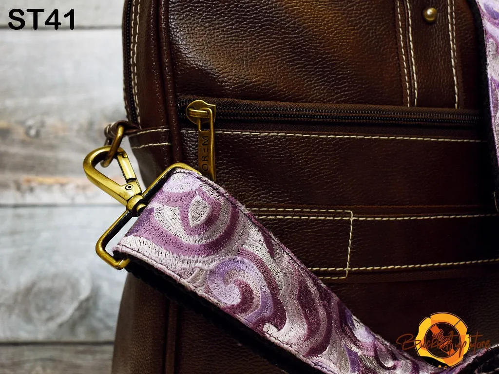 Embroidered Purse Strap Crossbody Strap for Purses Boho Bags Strap Embroidery Replacement Strap Boho Guitar Strap Handbag Strap gift for her