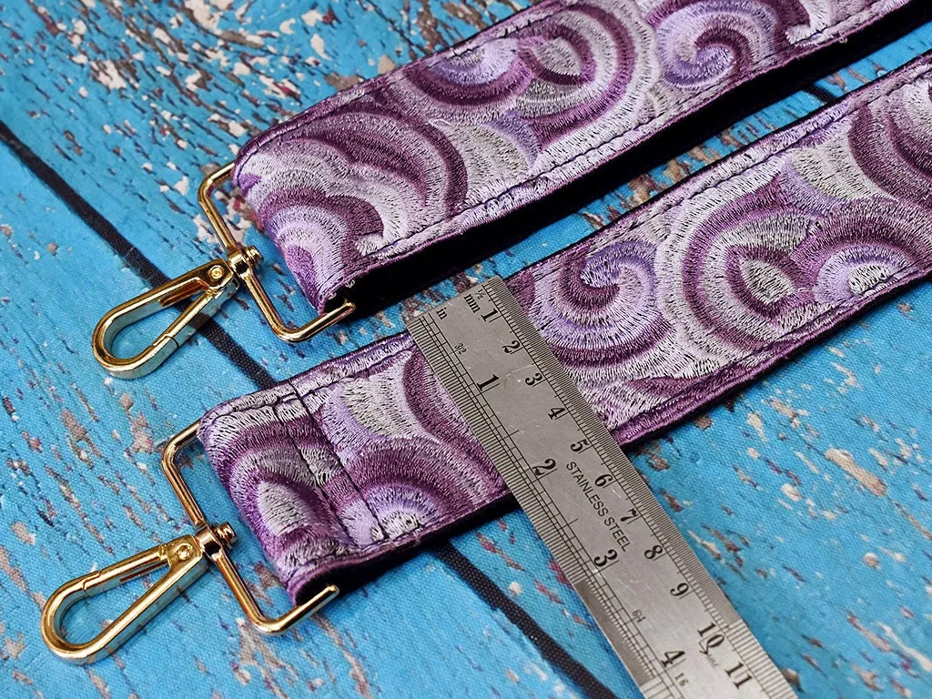 Embroidered Purse Strap Crossbody Strap for Purses Boho Bags Strap Embroidery Replacement Strap Boho Guitar Strap Handbag Strap gift for her