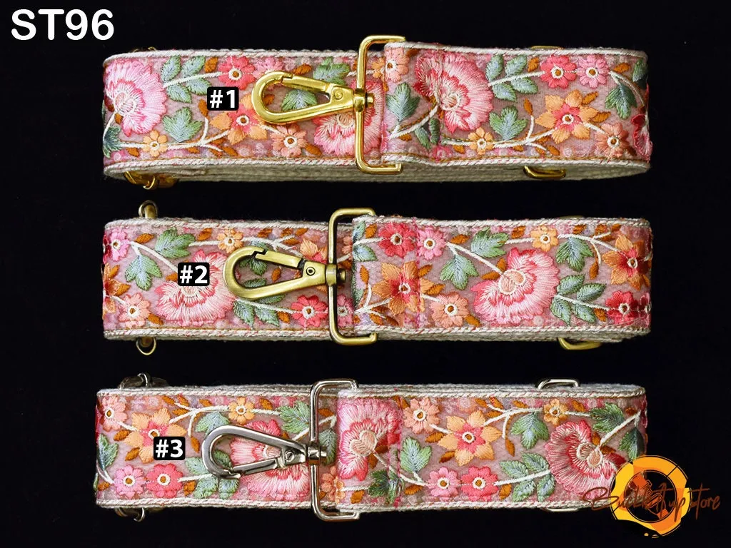 Embroidered Purse Strap Crossbody Strap for Purses Handbag Boho Bag Strap Floral Embroidery Replacement Strap Boho Guitar Strap Gift for her