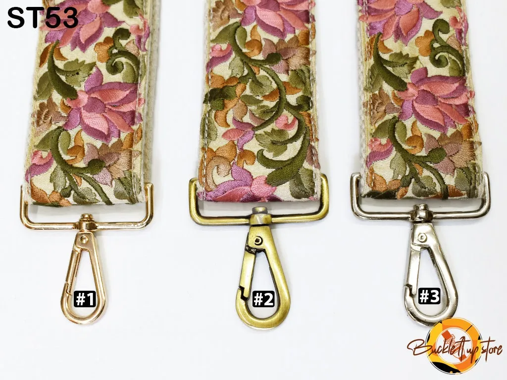 Embroidery Replacement Strap Purse Strap Crossbody Strap for Purses Embroidered Boho Bags Strap Boho Guitar Strap Handbag Strap gift for her
