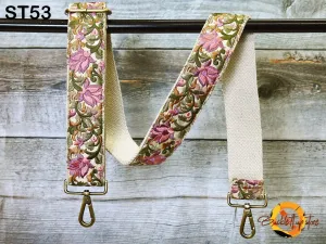 Embroidery Replacement Strap Purse Strap Crossbody Strap for Purses Embroidered Boho Bags Strap Boho Guitar Strap Handbag Strap gift for her