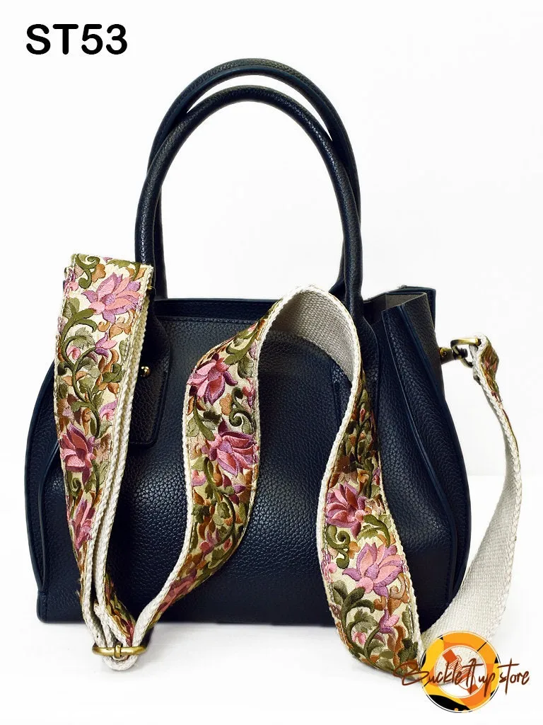 Embroidery Replacement Strap Purse Strap Crossbody Strap for Purses Embroidered Boho Bags Strap Boho Guitar Strap Handbag Strap gift for her