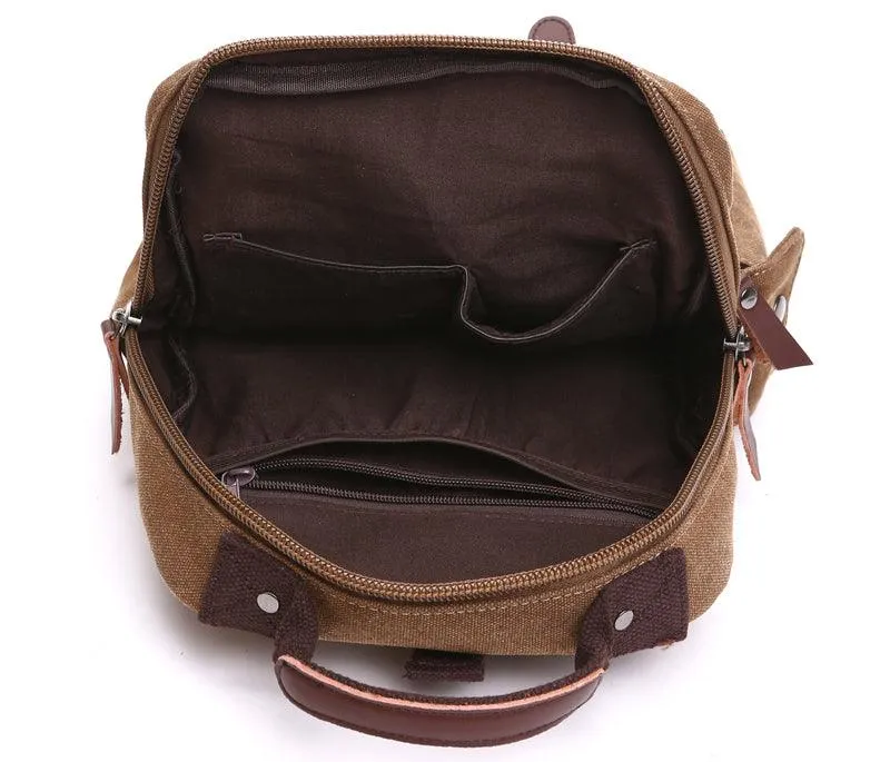 Exquisite Outdoor Canvas Crossbody Bag Travel Shoulder Bag- Khaki