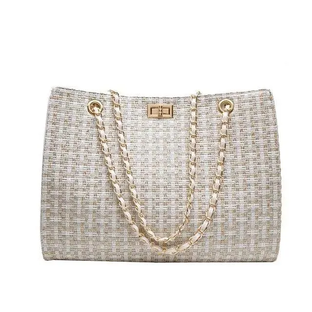 Famous Designer Pu Leather Chain Shoulder Bag/Crossbody Bags With High Quality And Large Capacity For Ladies And Girls