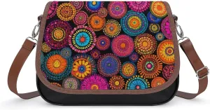 Fashion Crossbody Bag Vintage Leather Shoulder Purse With Adjustable Strap