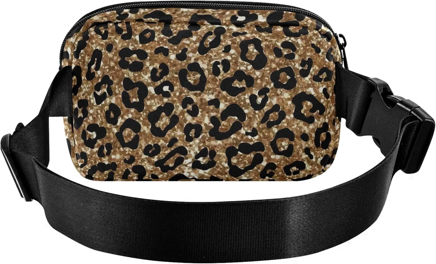 Fashion Gold Glitter Fanny Packs for Women Waterproof Anti Theft Belt Bag Cute Travel Waist Bag