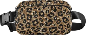Fashion Gold Glitter Fanny Packs for Women Waterproof Anti Theft Belt Bag Cute Travel Waist Bag