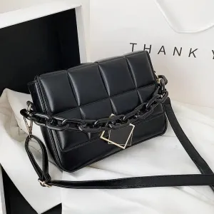 Fashionable Women's Bag Autumn Winter Female Literary Single-Shoulder Bag Chain Design Cross-Body Bag Trendy Women's Bag