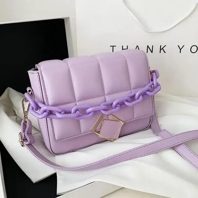 Fashionable Women's Bag Autumn Winter Female Literary Single-Shoulder Bag Chain Design Cross-Body Bag Trendy Women's Bag