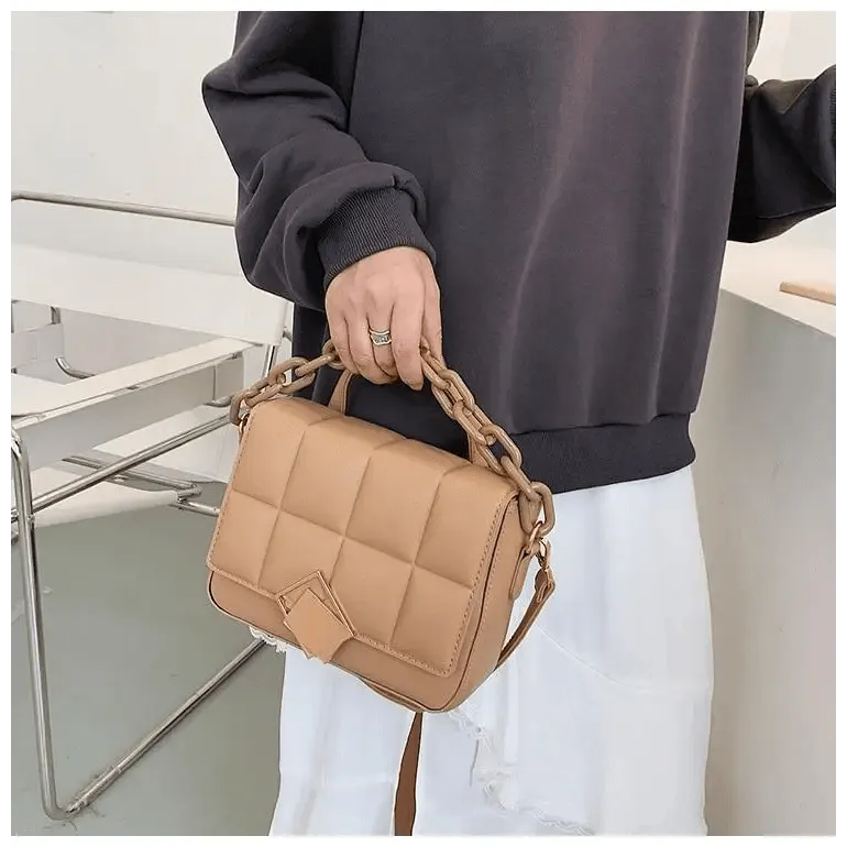 Fashionable Women's Bag Autumn Winter Female Literary Single-Shoulder Bag Chain Design Cross-Body Bag Trendy Women's Bag