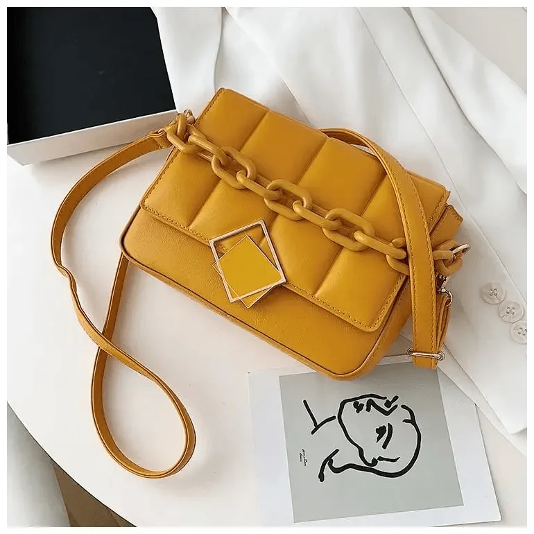 Fashionable Women's Bag Autumn Winter Female Literary Single-Shoulder Bag Chain Design Cross-Body Bag Trendy Women's Bag