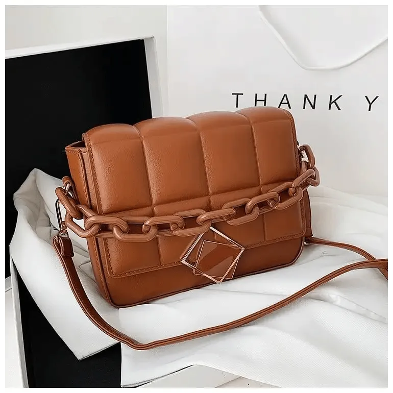 Fashionable Women's Bag Autumn Winter Female Literary Single-Shoulder Bag Chain Design Cross-Body Bag Trendy Women's Bag