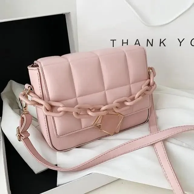 Fashionable Women's Bag Autumn Winter Female Literary Single-Shoulder Bag Chain Design Cross-Body Bag Trendy Women's Bag