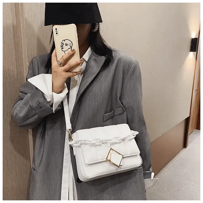 Fashionable Women's Bag Autumn Winter Female Literary Single-Shoulder Bag Chain Design Cross-Body Bag Trendy Women's Bag