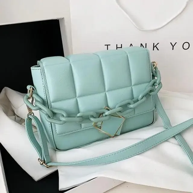Fashionable Women's Bag Autumn Winter Female Literary Single-Shoulder Bag Chain Design Cross-Body Bag Trendy Women's Bag